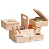 Dřevěný box na šicí potřeby - klasický s 5 přihrádkami, ZELLER