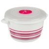 Mikrovlnná trouba box 1,5 l, kulatý, růžový