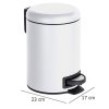 Košík do koupelny LMAN MATT bílý, odpadkový koš, 3 l, WENKO