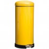 Koš na odpadky s pedálem 30L RETRO, nerezová ocel, žlutá