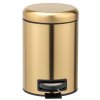 Koupelnový koš LEMAN, zlatý, matný, 3L, WENKO