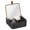 Box na šperky se zrcadlem BOVISA, černý, WENKO