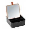 Box na šperky se zrcadlem BOVISA, černý, WENKO