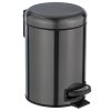 Odpadkový koš do koupelny, LEMAN, černý, WENKO