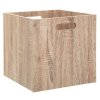 Skladovací krabička v barvě přírodního dřeva, 31 x 31 cm.