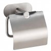 Držák toaletního papíru s víkem OREA MATT stříbrný, Wenko