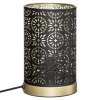Stolní lampa s prolamovaným stínidlem GYPSY, O 13 cm, černá a zlatá barva