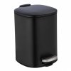 Odpadkový koš ALASSIO, s pedálem a funkcí Easy-Close, 5 L, černý, Wenko