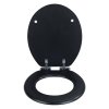 Černé toaletní sedátko CUERO, MDF, WENKO