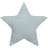 Dekorační polštář ve tvaru hvězdy, světle modrý, bavlna, 28 x 45 cm