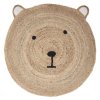 Jutový koberec ve tvaru medvěda, O 100 cm