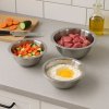 Nerezová mísa, sada 3 kuchyňských misek 700 ml, 950 ml, 1900 ml
