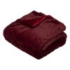 Kožešinová deka, červená barva, 125 x 150 cm