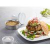 Lis na hamburgery SPARK, bílá barva, nerezová ocel, průměr 7,8 cm