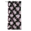 Černý závěs s očky, velké květiny, 140 x 240 cm, 1 ks
