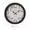 Nástěnné hodiny s velkými číslicemi, černé, O 40 cm