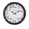 Nástěnné hodiny s velkými číslicemi, černé, O 40 cm
