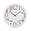 Nástěnné hodiny s velkými číslicemi, bílé, O 40 cm
