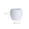 Keramický květináč TERA, bílý, 19 x 19 x 16 cm