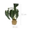 Umělá květina v košíku ALOCASIE, 51 cm