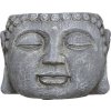 Květináč Buddha, O 11,5 cm, cement, šedý
