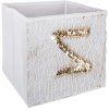 Úložný box SEQUIN, barva bílá, 24 x 23 x 24 cm