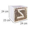 Úložný box SEQUIN, barva bílá, 24 x 23 x 24 cm
