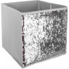 Úložný box SEQUIN, barva šedá, 24 x 23 x 24 cm