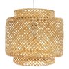 Závěsná lampa LIBY s prolamovaným stínidlem z bambusu, O 40 cm