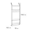 Závěsný organizér na boty a oblečení, závěsný na dveře, 59 x 150,5 x 18,5 cm, WENKO