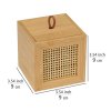 Úložný box na drobnosti s víkem ALLEGRE BAMBOO, 9 x 9 x 9 cm, WENKO
