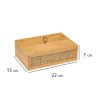 Úložný box na kosmetické doplňky ALLEGRE BAMBOO, 22 x 7 x 15 cm, WENKO
