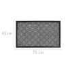 Rohožka EMILIO, 45 x 75 cm, šedá