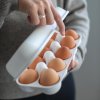 Úložná nádoba na vejce EGGS TO GO MINI, na 10 kusů, KOZIOL, bílá