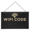 Černá křídová tabule WIFI CODE, 35 x 22 cm