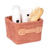 Úložný košík do koupelny ANELA, 14 x 14 cm, růžový, WENKO