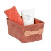 Úložný košík do koupelny ANELA, 14 x 19 cm, růžový, WENKO