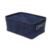 Úložný košík do koupelny ANELA, 27,6 x 20 cm, tmavě modrý, WENKO