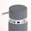 Dávkovač tekutého mýdla do koupelny RUBBER, šedá barva, 450 ml, 16,5x6,2 cm, ZELLER