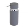 Dávkovač tekutého mýdla do koupelny RUBBER, šedá barva, 450 ml, 16,5x6,2 cm, ZELLER