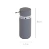 Dávkovač tekutého mýdla do koupelny RUBBER, šedá barva, 450 ml, 16,5x6,2 cm, ZELLER