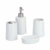 Keramický koupelnový doplňkový set WHITE - 4 kusy v sadě