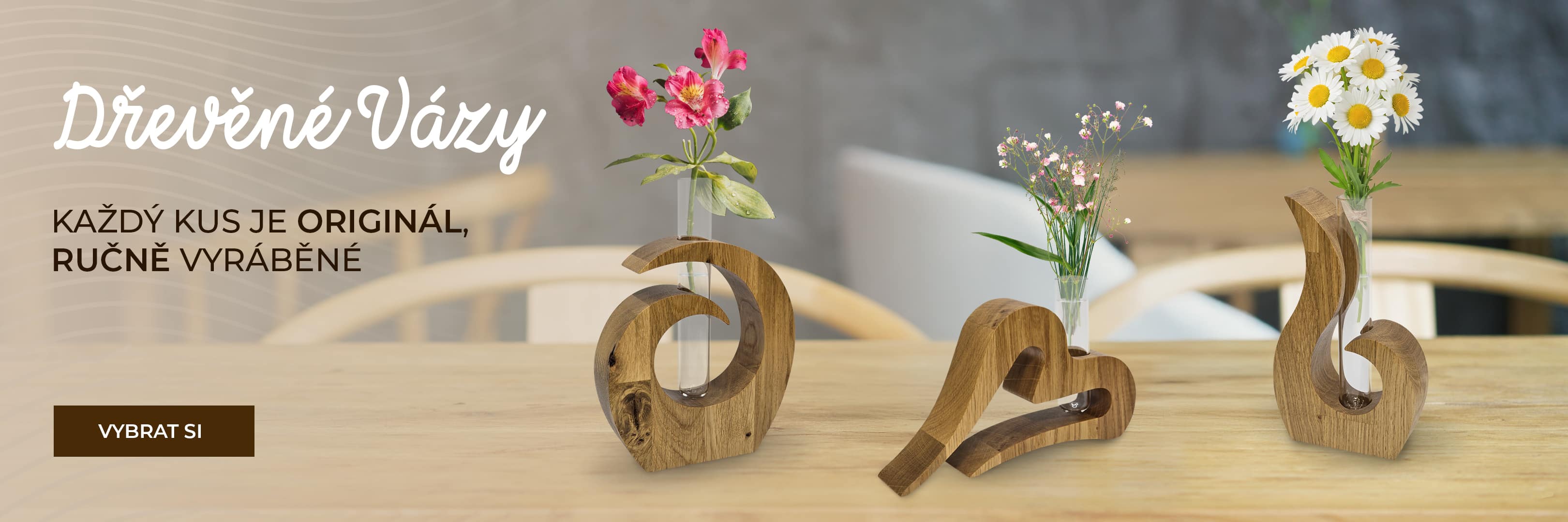 Dubové vázy - Každý kus je originál