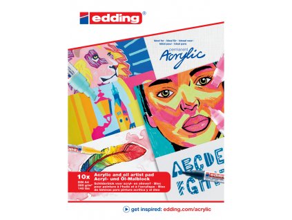 Edding 30010 | blok papírů Acrylic A4 (Barva 10 listů)