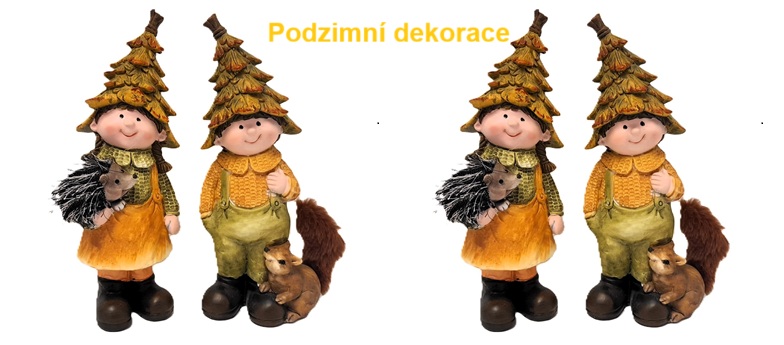 Děti podzimní dekorace
