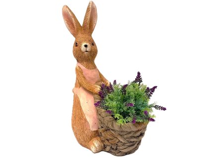 Zajíc v zástěře s nůší velký hnědý