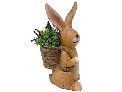 Zajíc s nůší hnědý velký 45 x 23 cm