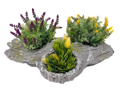 Obal pařez s mechem šedý