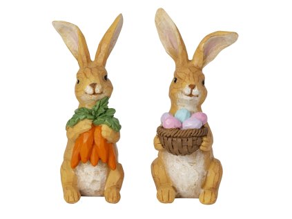 Zajíc hnědý s mrkví a kraslicemi