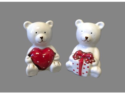 Medvídek bílý glazovaný 2 druhy
